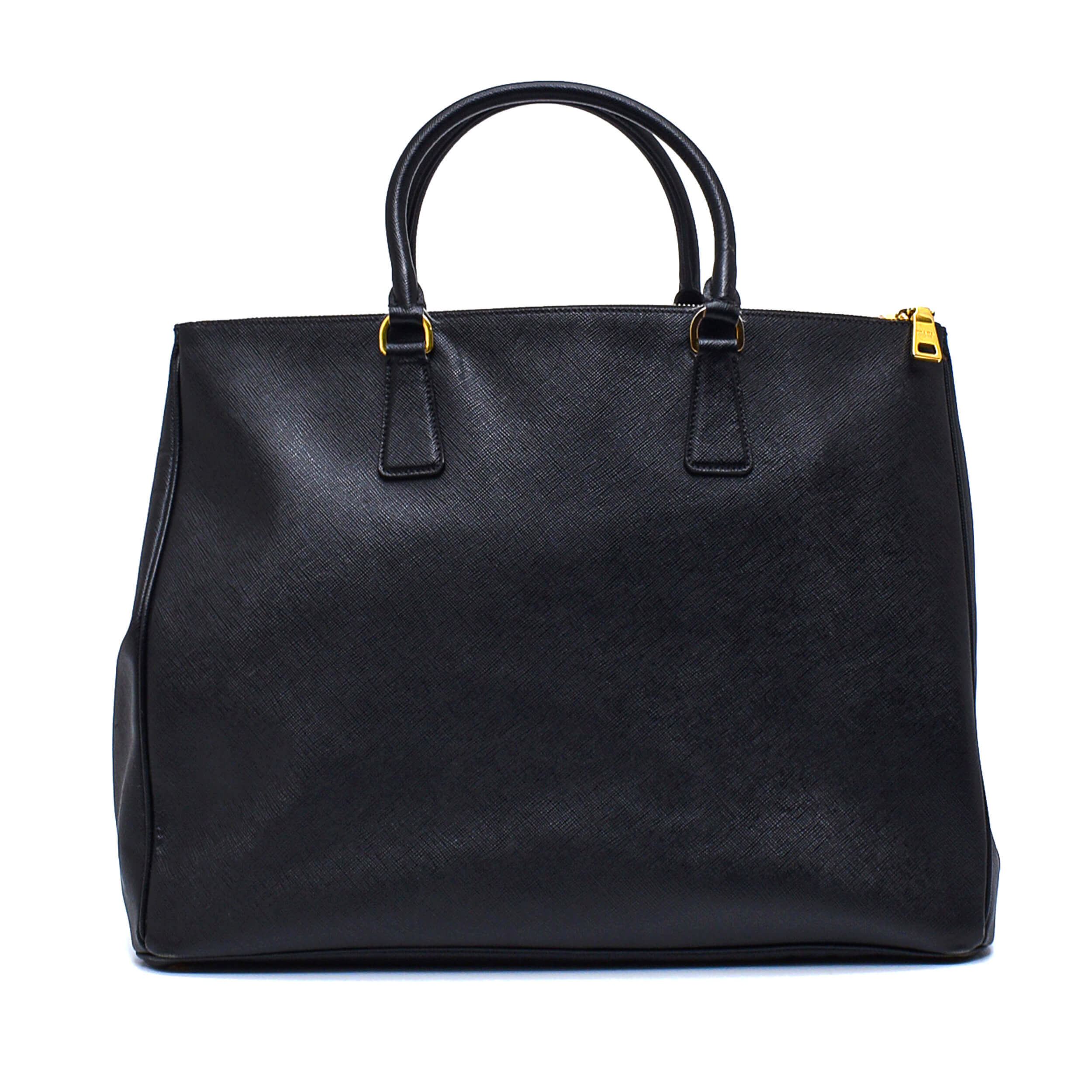 Prada - Black Saffiano Leather Large Double Zip Bag